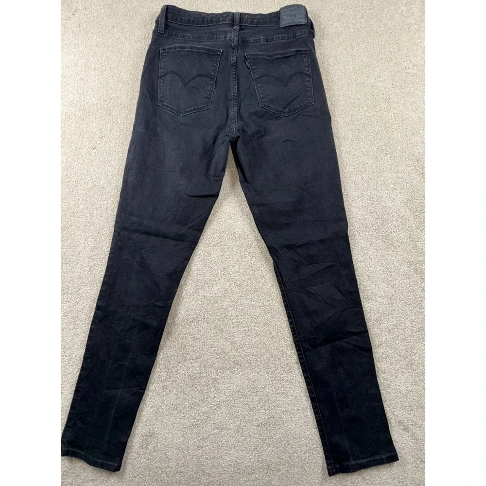 Levi's 721 Skinny Jeans Womens 30 Black Denim‎ Stretch High Rise Everyday Wear